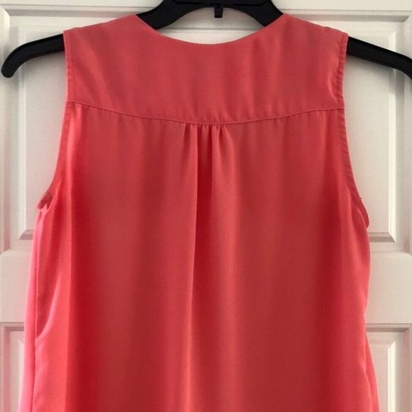 3 For $15 B_envied Coral 1/2 Button Front Faux Zip Pocket Sleeveless Tank Top S - Picture 5 of 6